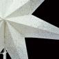 Preview: Meteor Silbercrash weiß  - Faltbarer Leuchtstern, Weihnachtsstern aus Papier mit 7 Zacken, 60 cm